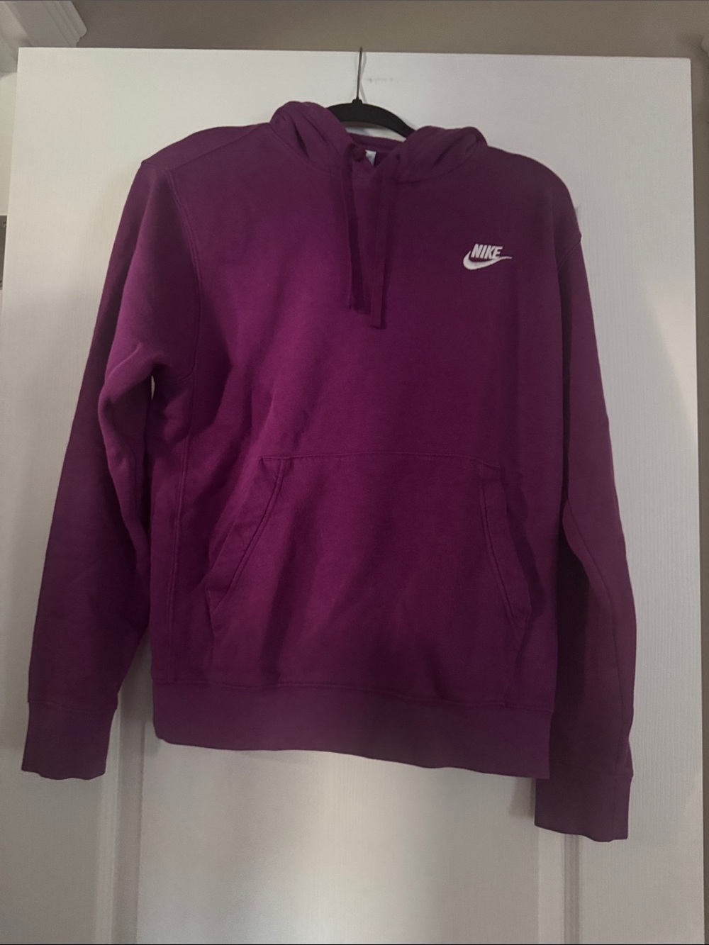 Nike Men's Purple Hoodie with White Logo